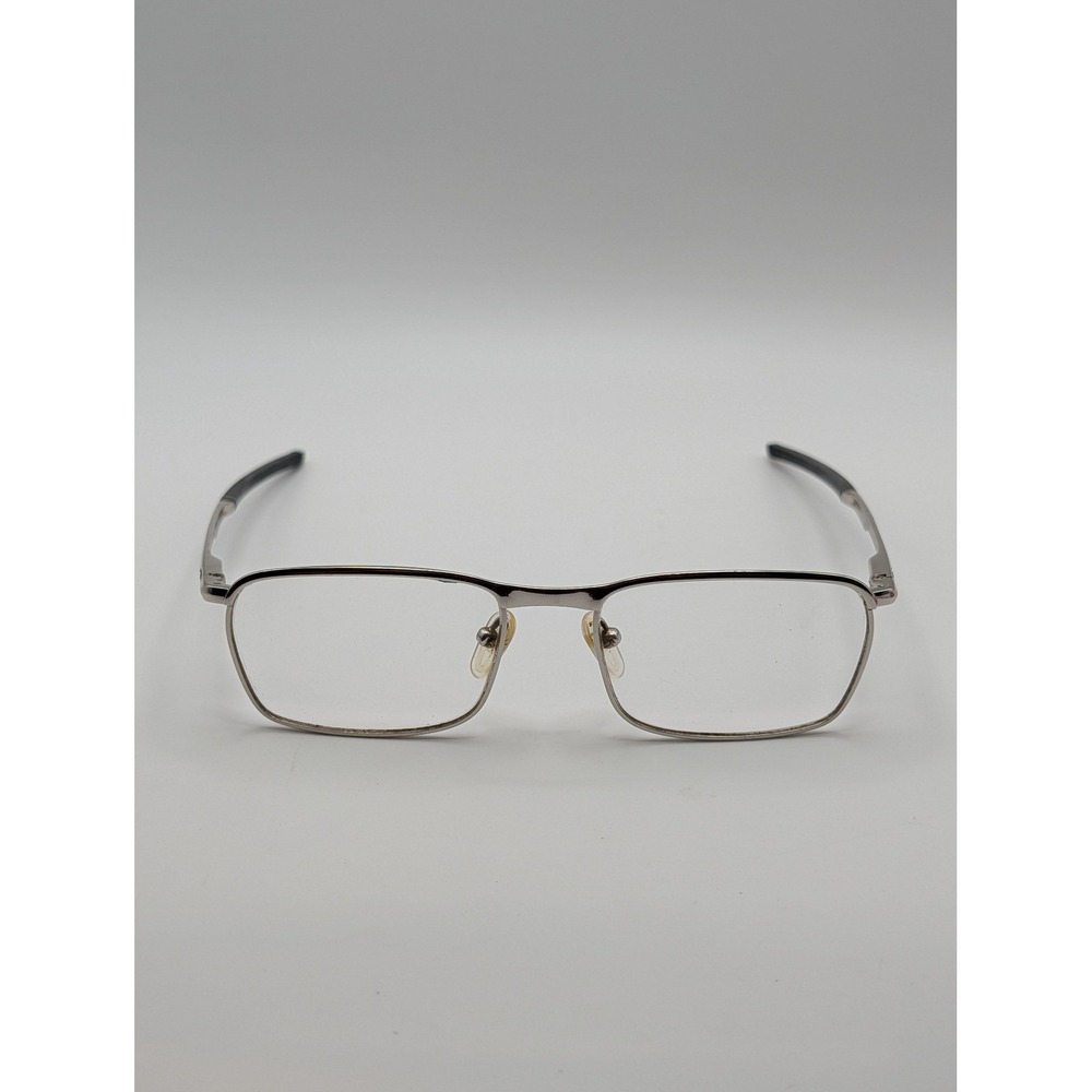 Oakley Conductor OX3186 Polished Chrome Rectangle Eyeglass Frames Only Mens 137